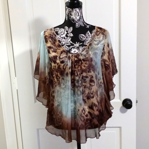 🍁Karen Kane🍁 - Silk Tunic Top - Picture 1 of 11